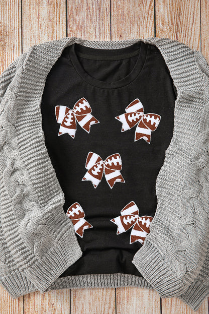Football Bow Game Day Tee