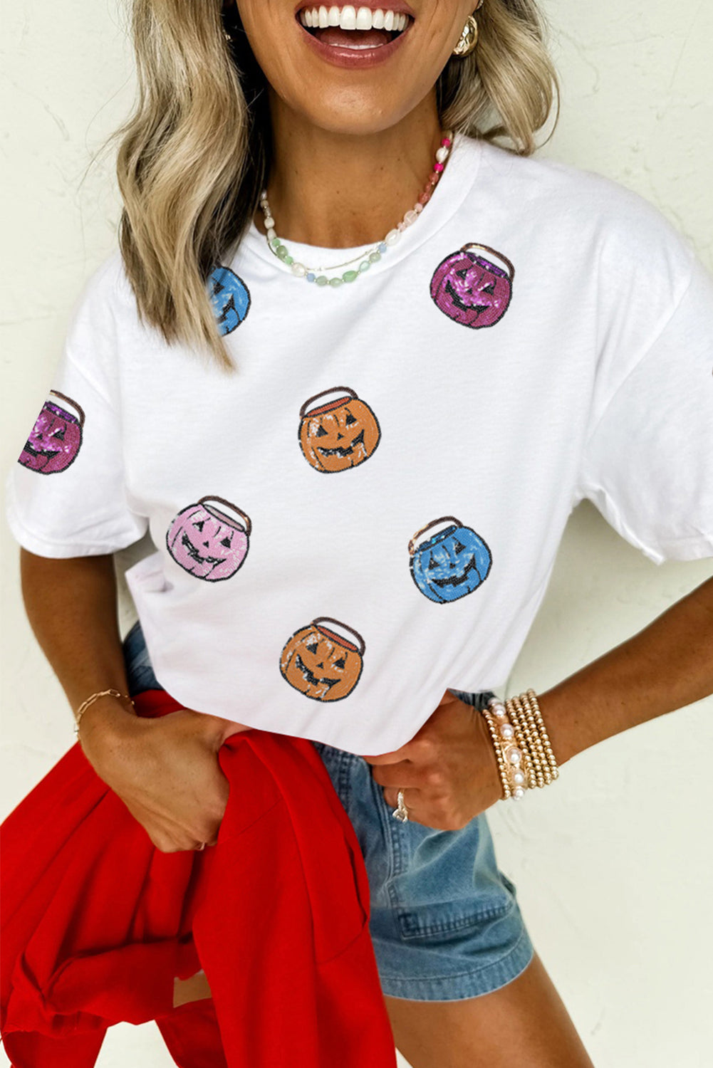 Sequin Jack-o-Lantern Tee