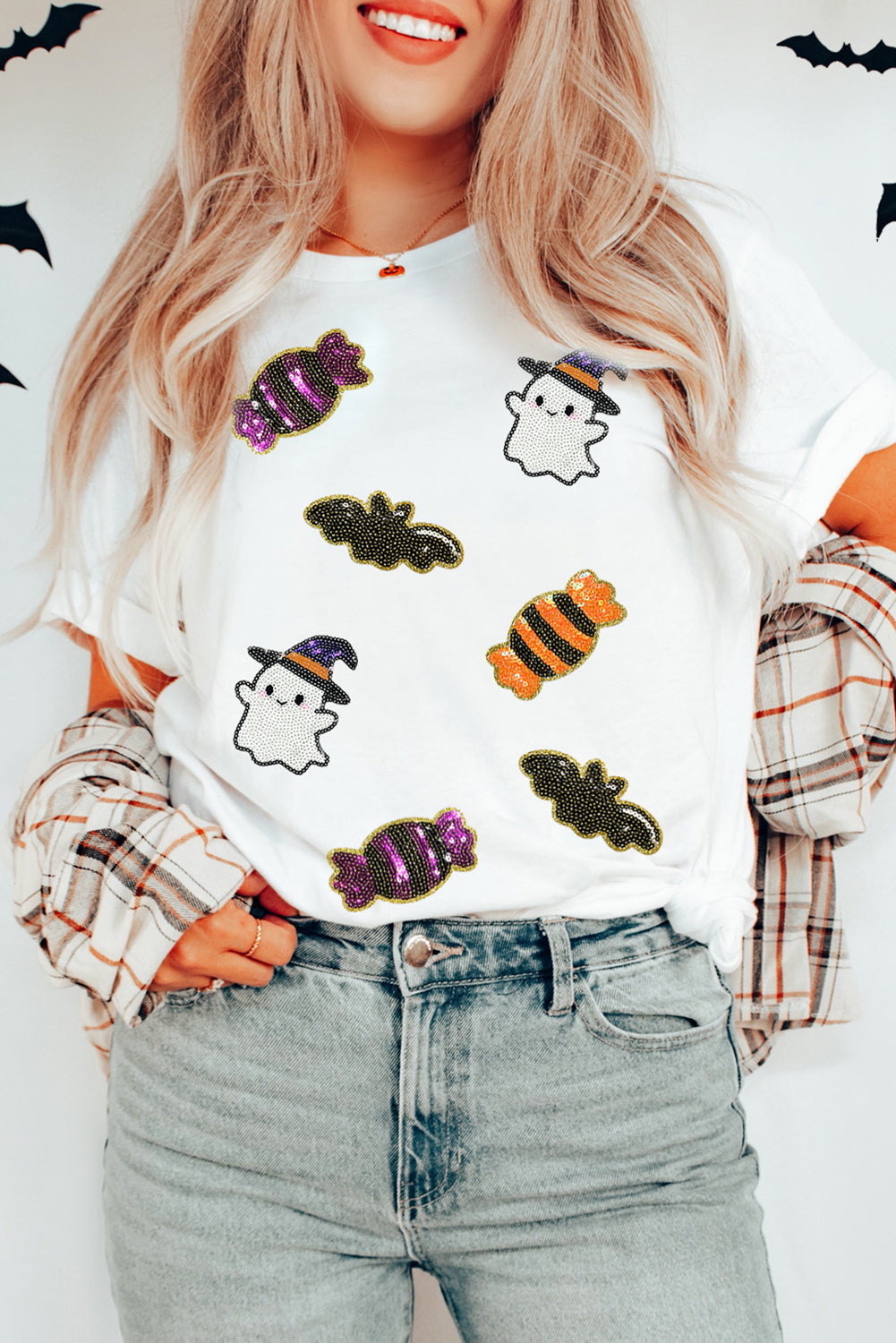 Sequin Halloween Spirit Tee