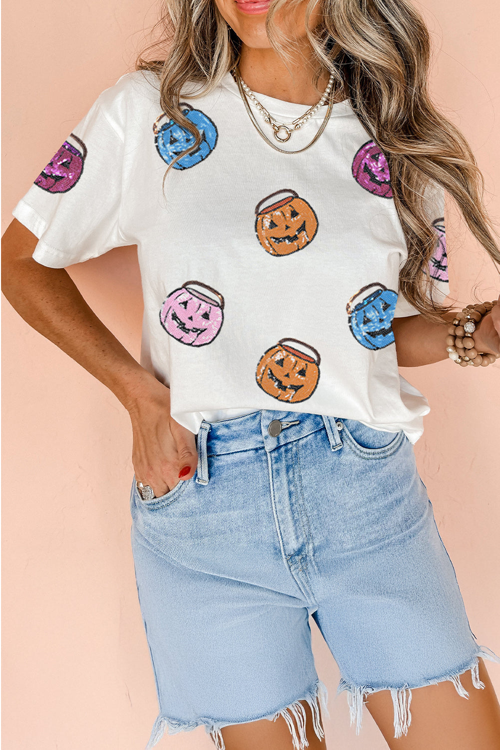 Sequin Jack-o-Lantern Tee