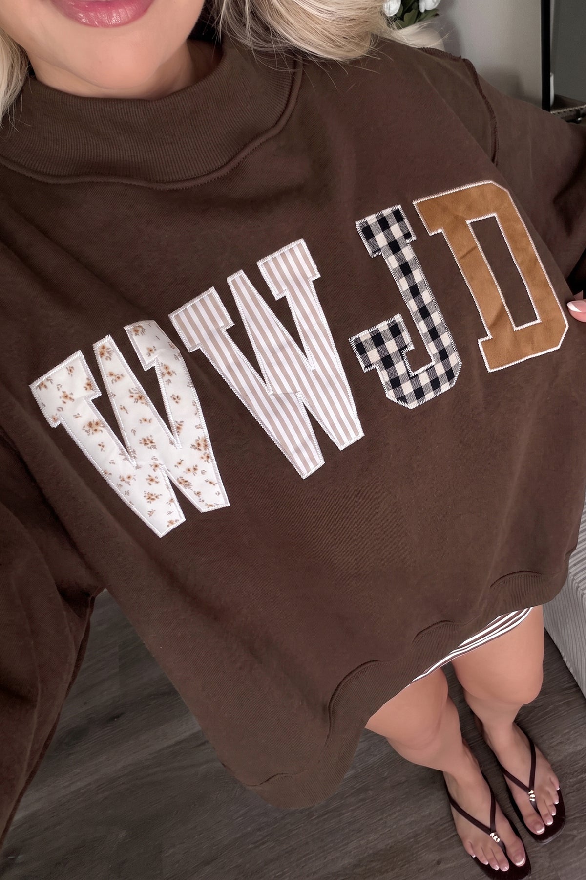 WWJD Embroidered Sweatshirt
