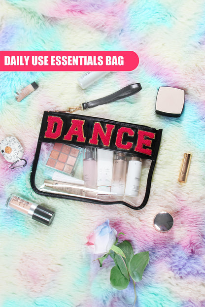 DANCE Chenille Clear Cosmetic Bag