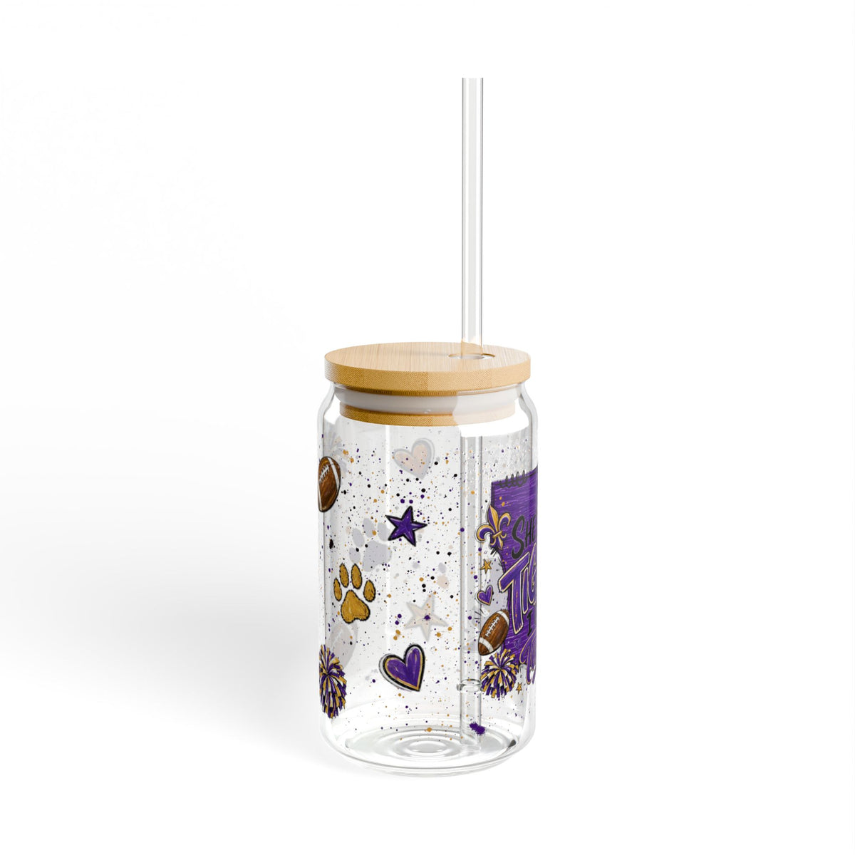 She’s a Tiger I can tell Sipper Glass, 16oz