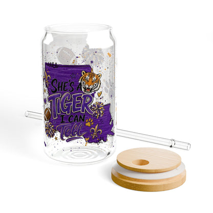 She’s a Tiger I can tell Sipper Glass, 16oz