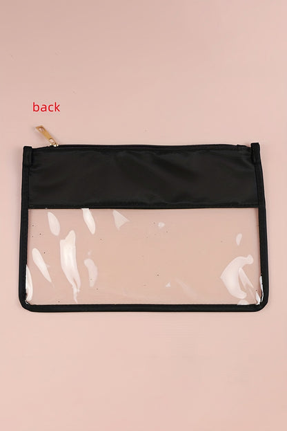 TEACH Chenille Clear Cosmetic Bag