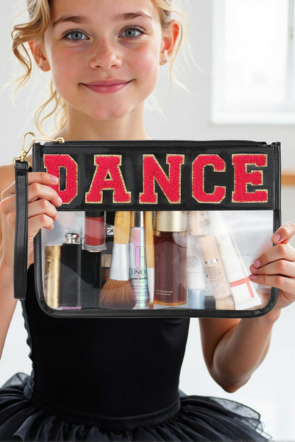 DANCE Chenille Clear Cosmetic Bag
