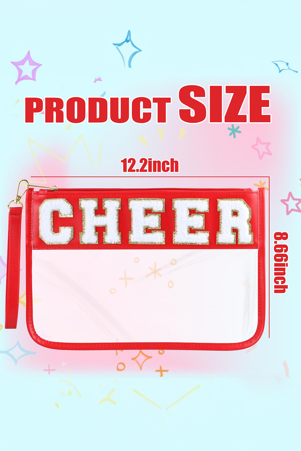 DANCE Chenille Clear Cosmetic Bag