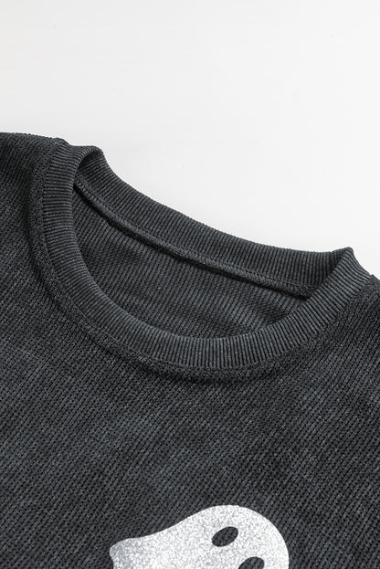 Halloween Ghost Corded Sweatshirt