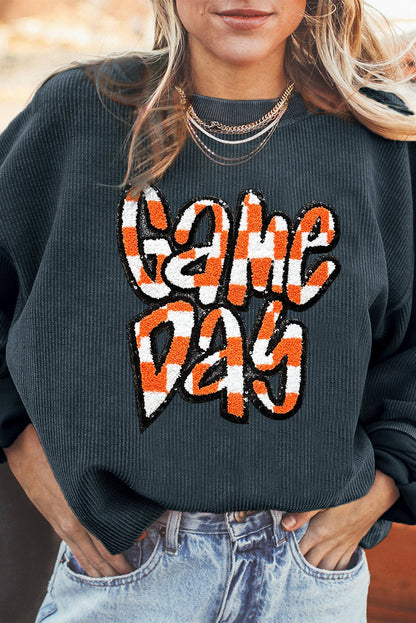 Chenille Checkered Game Day Sweatshirt