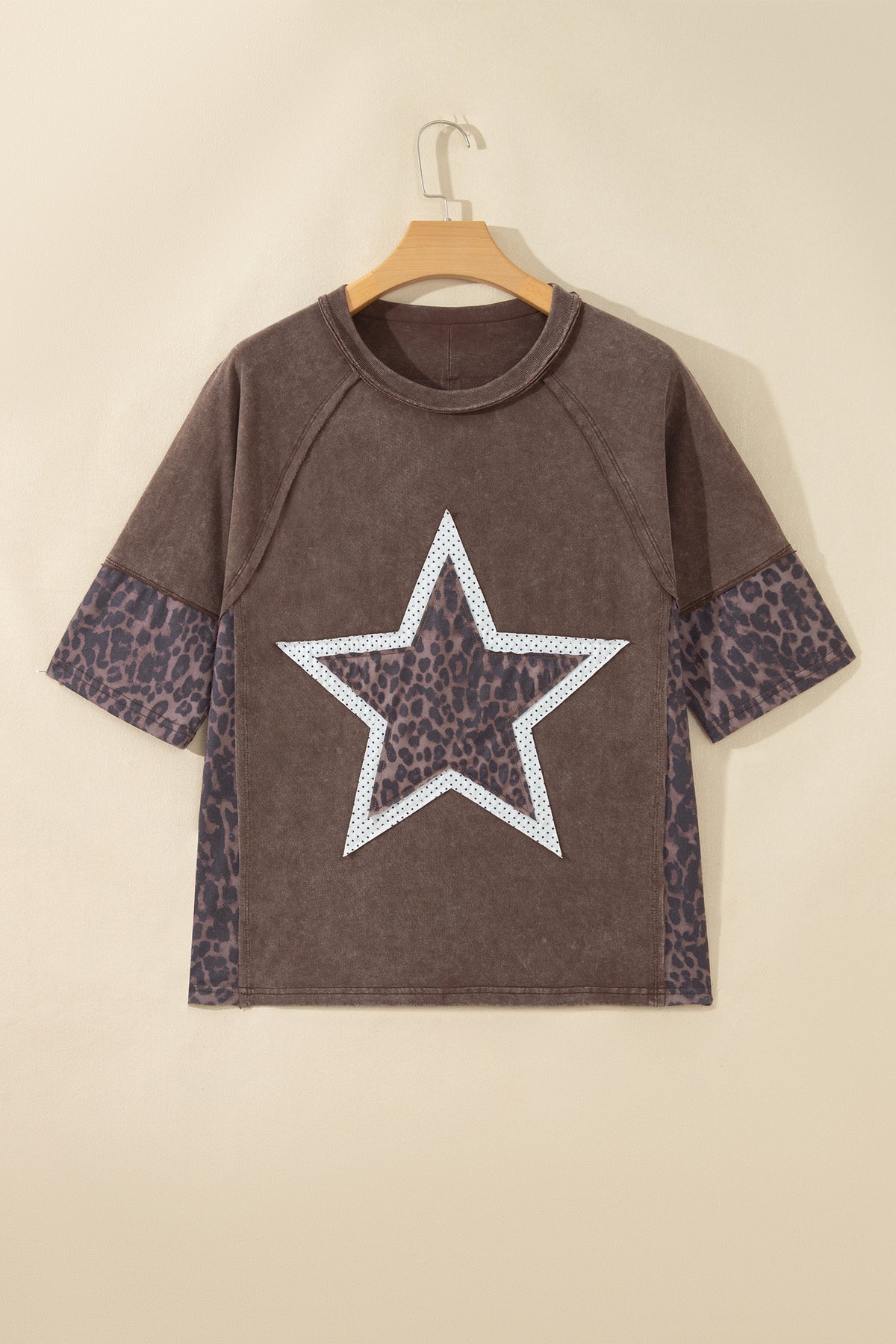 Leopard Star Mineral Wash Tee