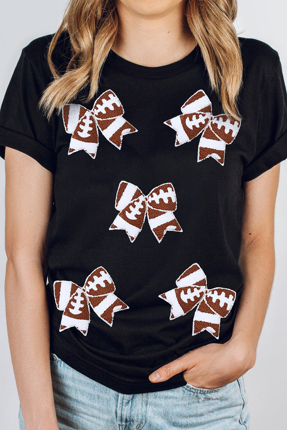 Football Bow Game Day Tee