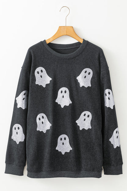 Halloween Ghost Corded Sweatshirt