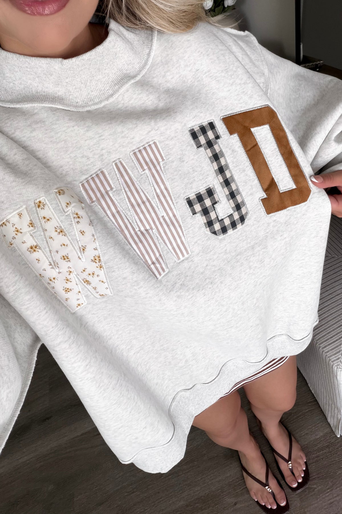 WWJD Embroidered Sweatshirt