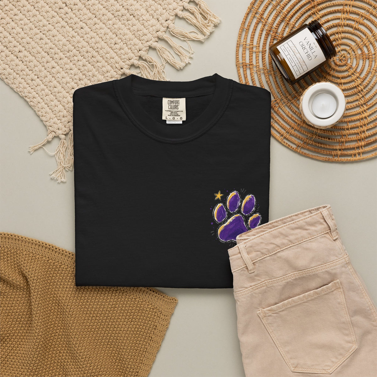 Tiger Spirit Shirt, Shes a Tiger I Can Tell Tee, Purple Gold Tigers Shirt, Tiger Mom Game Day Shirt, School Spirit Tee