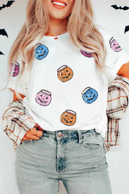 Sequin Jack-o-Lantern Tee