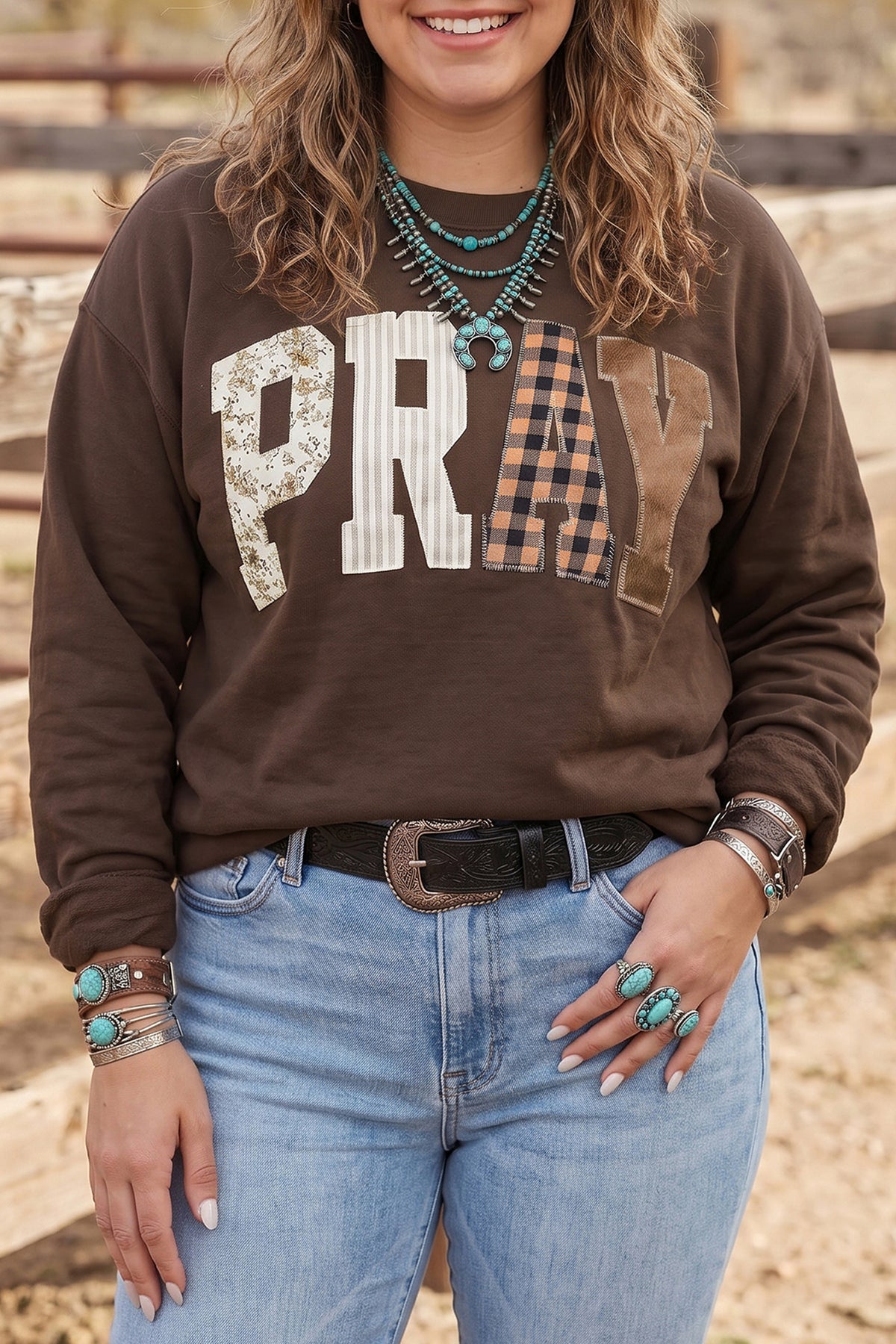 PRAY Patchwork Sweatshirt