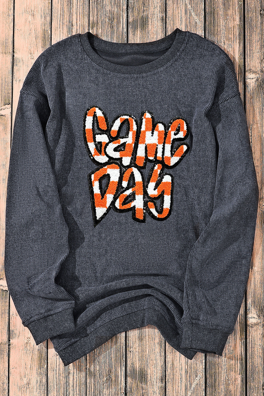 Chenille Checkered Game Day Sweatshirt