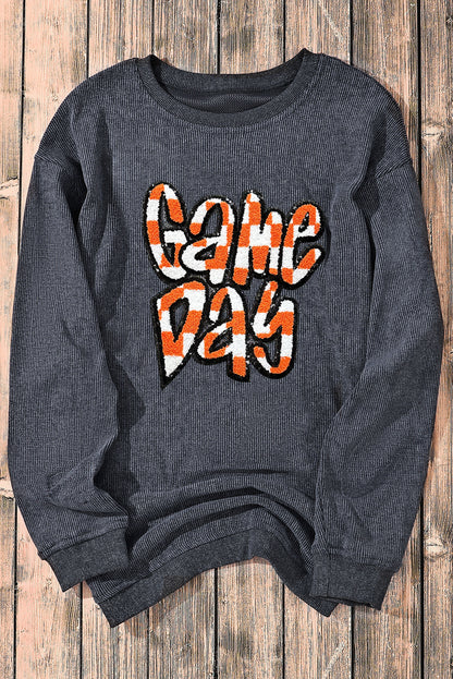 Chenille Checkered Game Day Sweatshirt