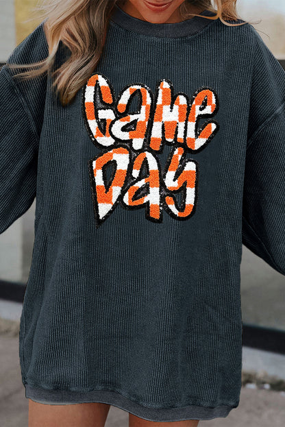 Chenille Checkered Game Day Sweatshirt