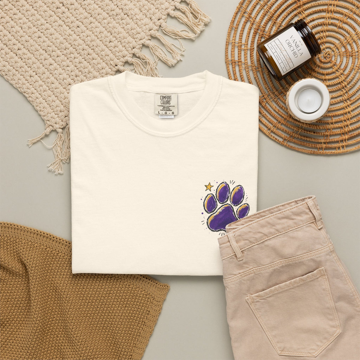 Tiger Spirit Shirt, Shes a Tiger I Can Tell Tee, Purple Gold Tigers Shirt, Tiger Mom Game Day Shirt, School Spirit Tee