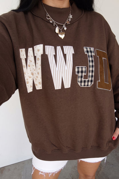 WWJD Embroidered Sweatshirt