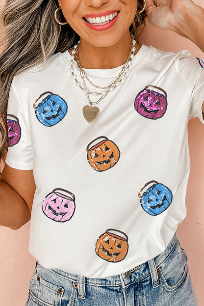 Sequin Jack-o-Lantern Tee