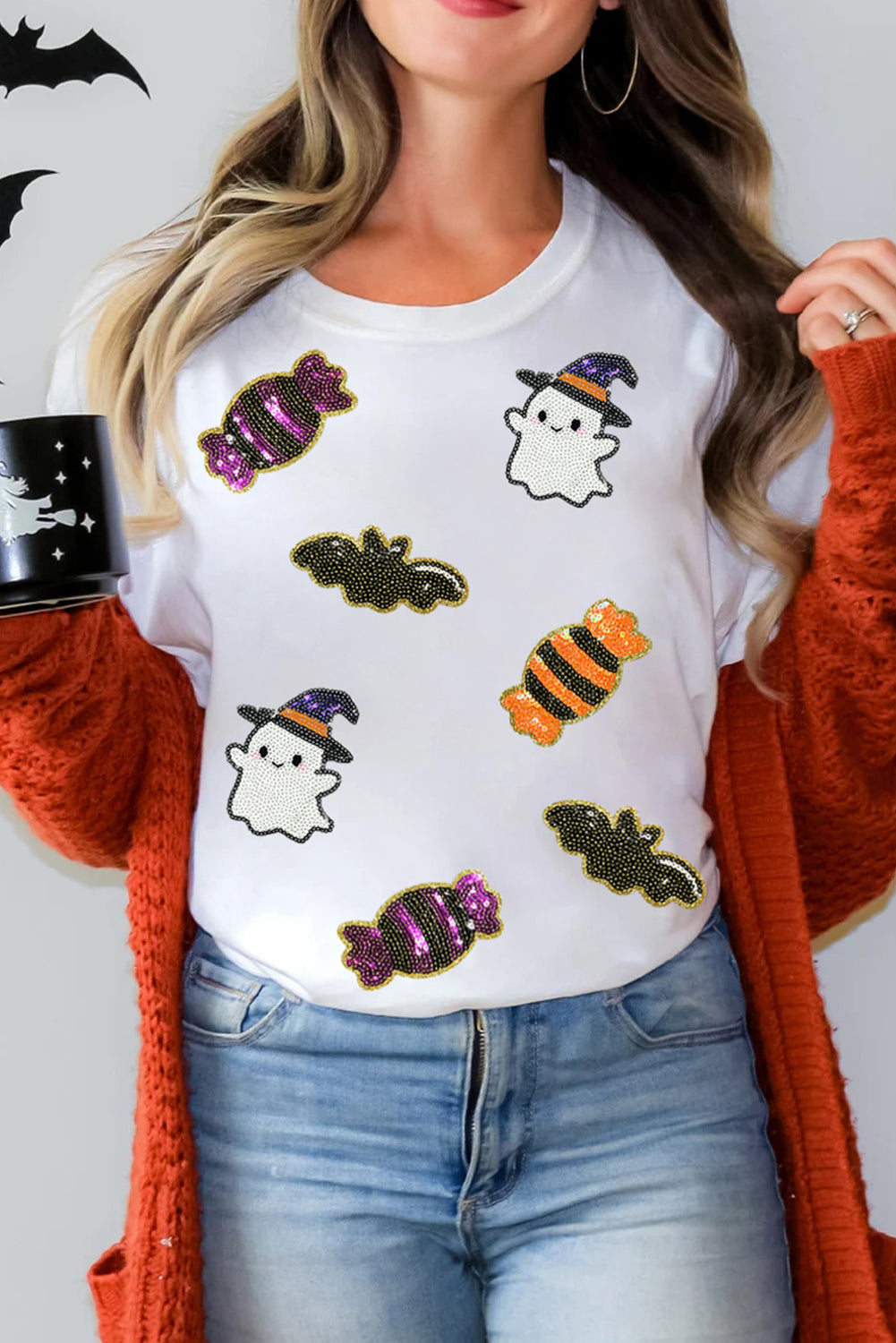 Sequin Halloween Spirit Tee
