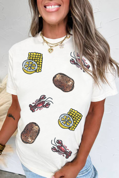 Sequin Crawfish Boil Tee