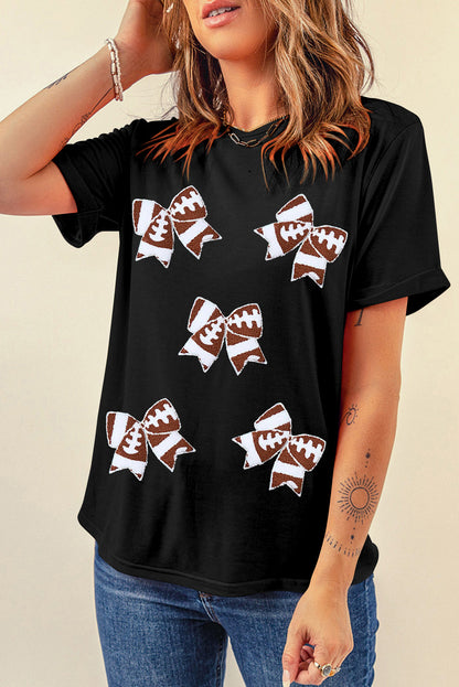 Football Bow Game Day Tee