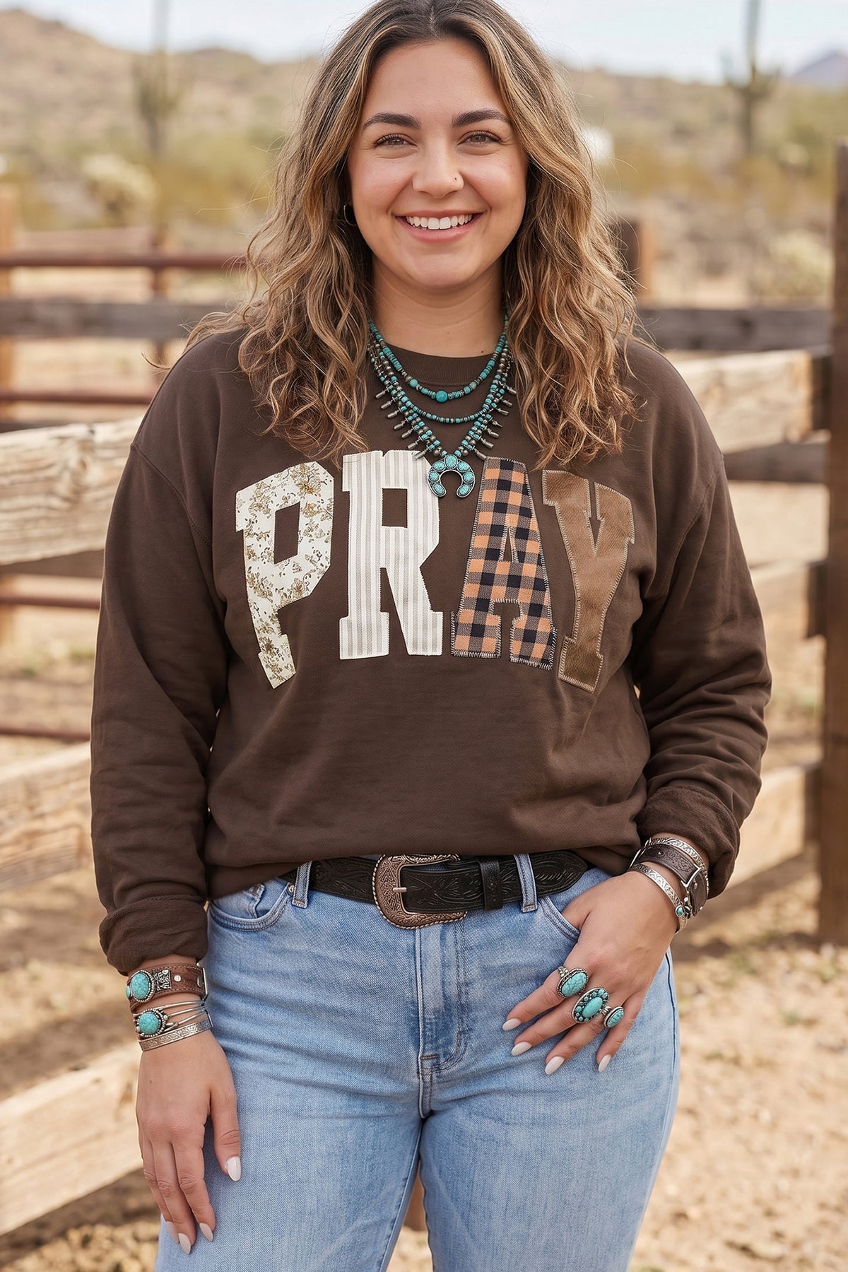 PRAY Patchwork Sweatshirt