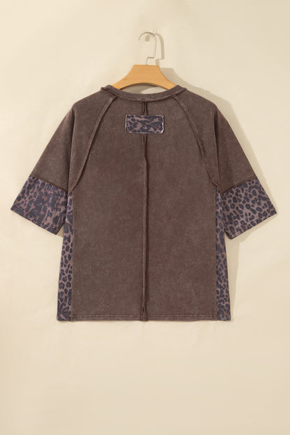 Leopard Star Mineral Wash Tee