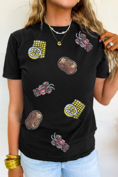 Sequin Crawfish Boil Tee
