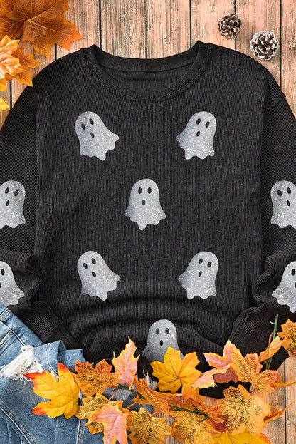 Halloween Ghost Corded Sweatshirt
