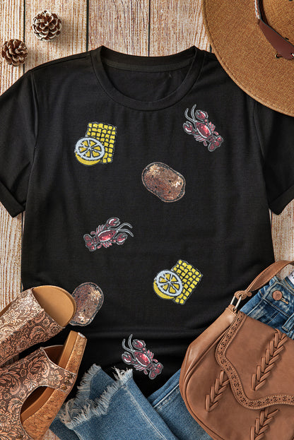 Sequin Crawfish Boil Tee