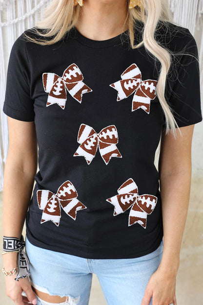 Football Bow Game Day Tee