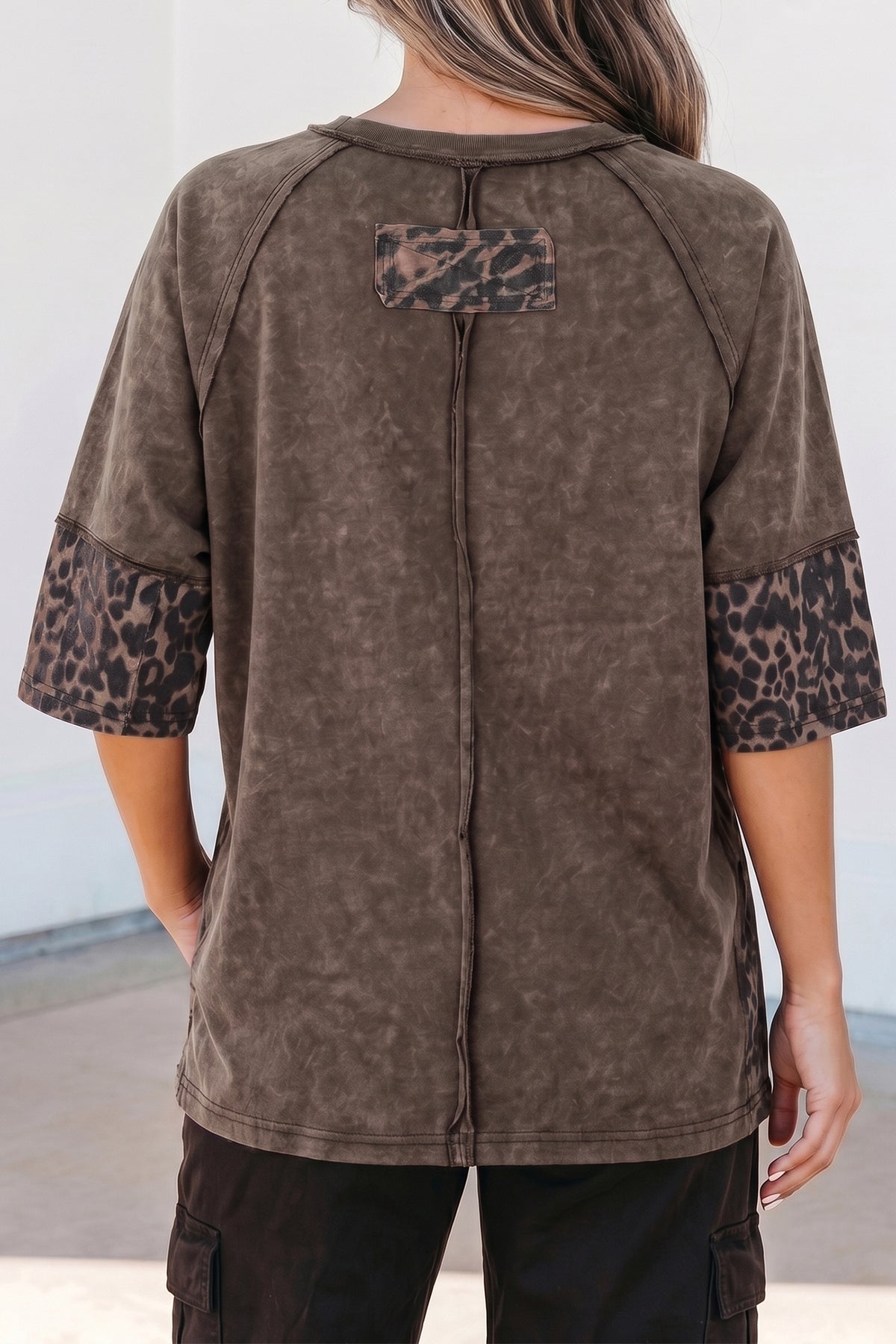 Leopard Star Mineral Wash Tee