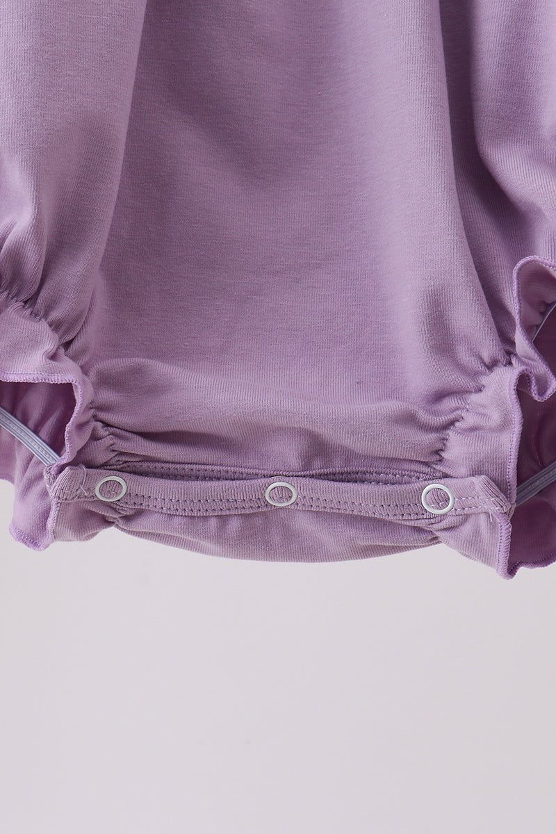 Purple character embroidery ruffle bubble - Walker Designs