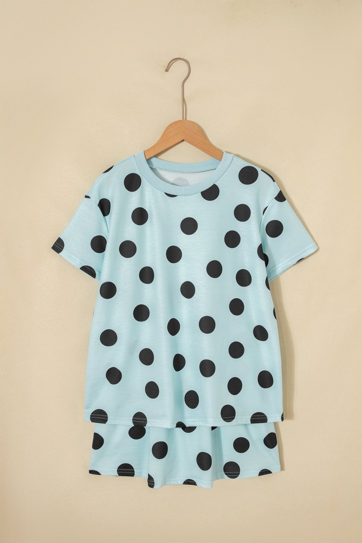 White Polka Dot Short Sleeve Top Casual Skort 2pcs Outfit - Walker Designs